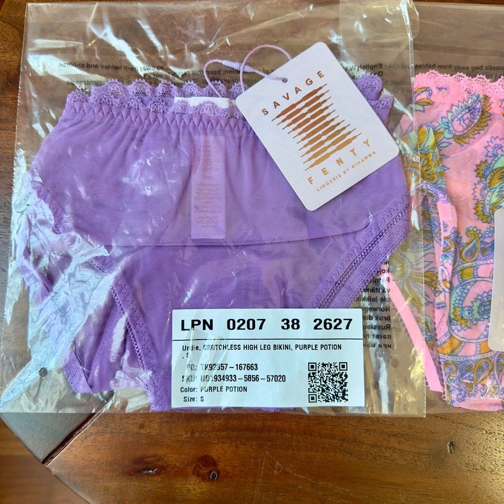 Savage X Fenty Crrotchless Panty Set Bundle